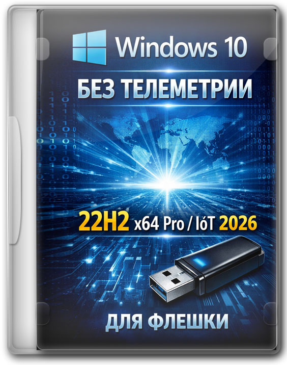 Виндовс 10 22H2 Pro/IoT x64 без телеметрии для флешки
